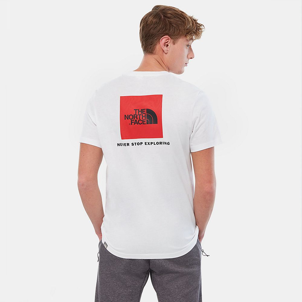 The North Face T-Shirts Mens Australia - The North Face Redbox White (SFM-276580)